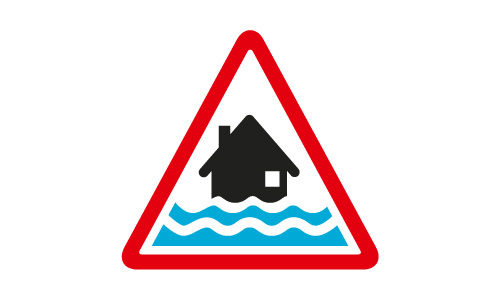 Flood warning symbol